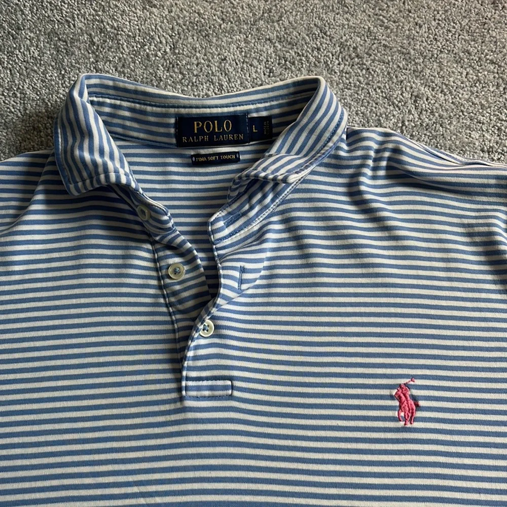 5/$25- Polo Ralph Lauren striped polo